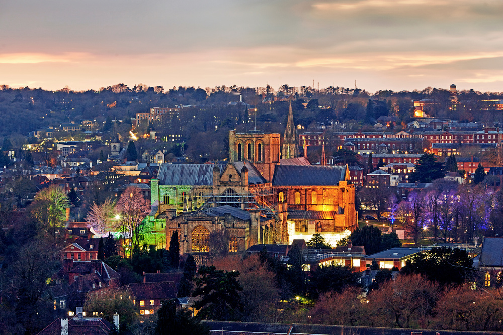 Historic English cathedral at twilight representing legacy and lasting protection