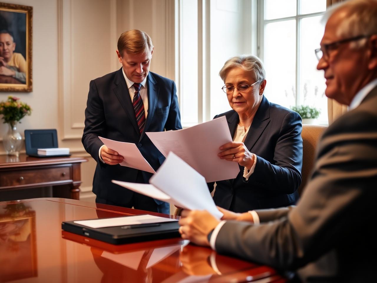 Specialist inheritance tax advisers reviewing an estate planning strategy